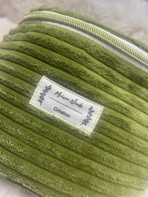 Sac banane en velours côtelé – Vert olive